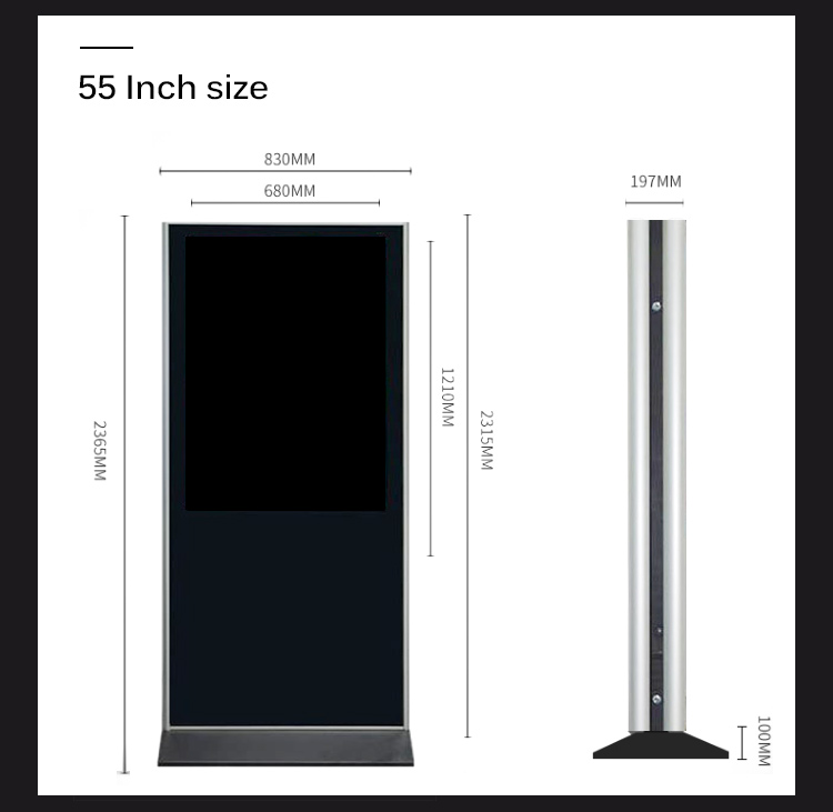 Double Sided Digital Signage Kiosk