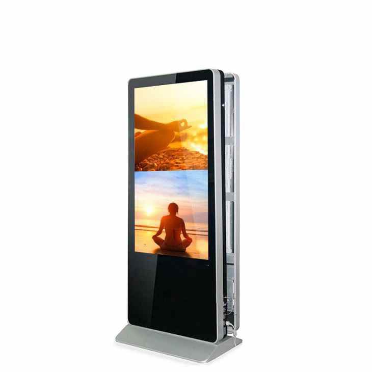 55Inch Double Side Digital Signage Kiosk For Information Inquiry/Way Finding Guide Touch Kiosks With Dual Screen